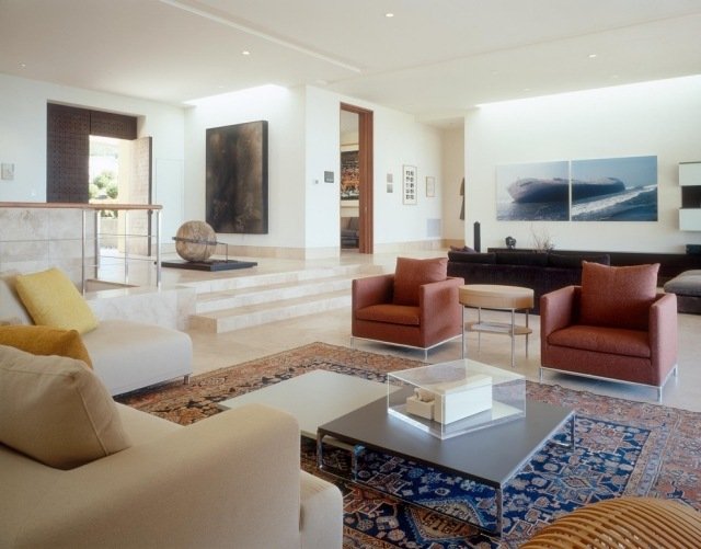 Oriental-tapetes-modern-living-room-ideas-warm-living-clima