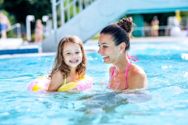 Férias em família de crianças Aquapark de Maiorca