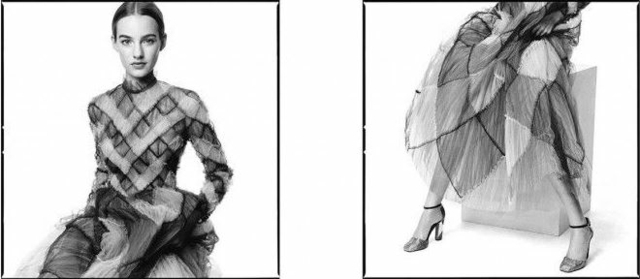 Sessão de fotos em preto e branco de Valentino outono