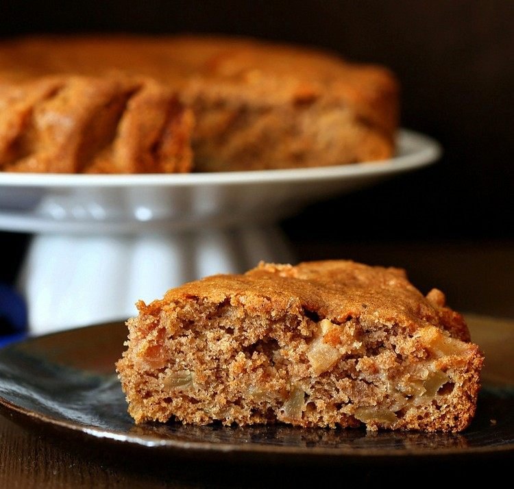 Torta de maçã vegana especiarias-sobremesa-ideia-maçã-vegana-sem-nozes