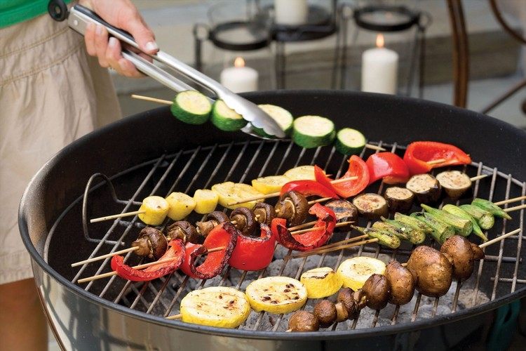 ótimas receitas grelhadas vegetarianas receita de espetos de vegetais fácil
