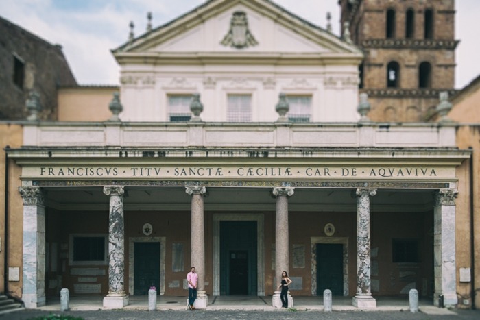 sessão de fotos itália amantes noivado ideia viagem roma