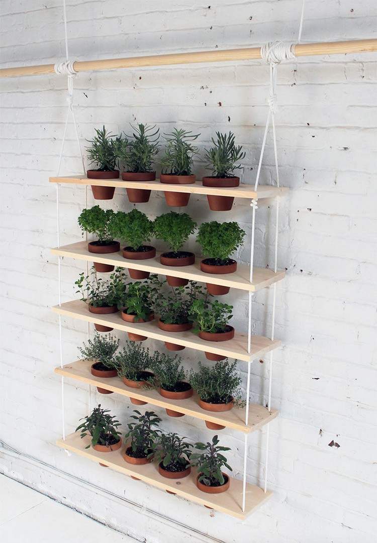 vertical-planting-clay-pots-indoor-garden