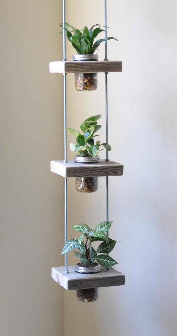 plantio vertical jardim pendurado por dentro
