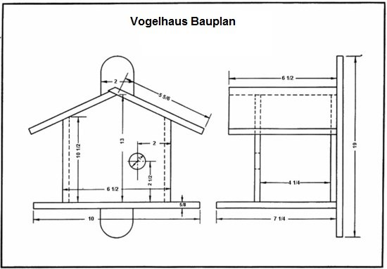 Instruções de construção de uma casa de pássaros