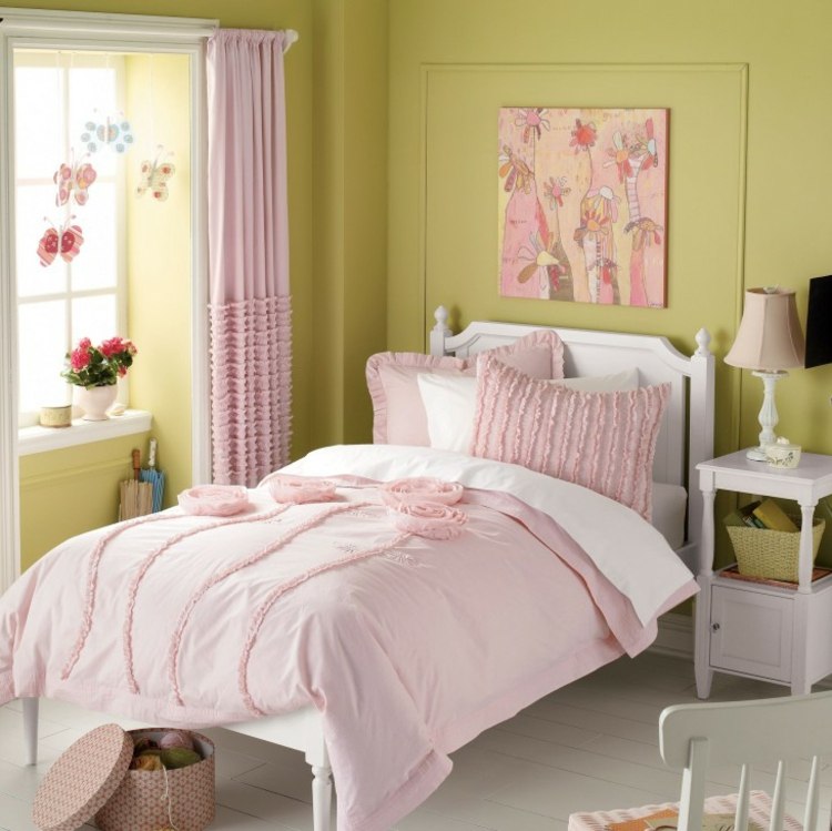 Quarto infantil babado cortinas infantis cor rosa quarto das meninas