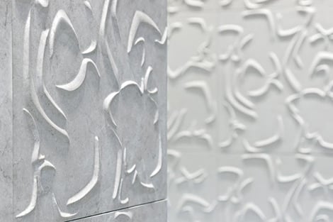 Coleção curva de azulejos de parede 3D