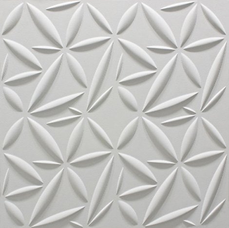 azulejos brancos-3D parecem pedra natural