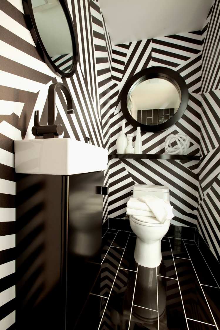 parede-idéias-preto-branco-banheiro-banheiro-azulejos-parede-pintura-acessórios