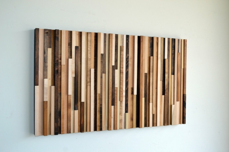 parede-decoração-feita-de-madeira-tiras-patchwork-ideia-mural