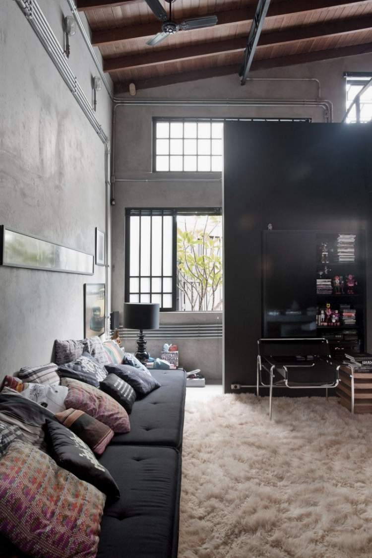 wall-color-gray-combining-deco-ideas-industrial-design-living-style-couch