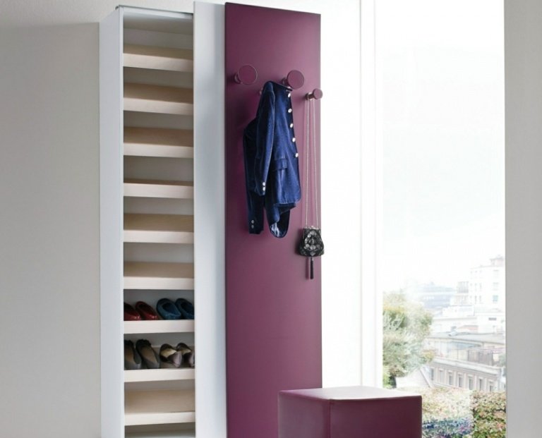 Cabide de parede-design-branco-roxo-moderno-cabide gancho