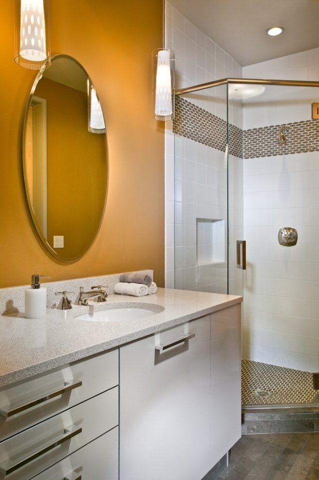 Cores de parede-ouro-conforto-modernas-tendências de móveis de banheiro