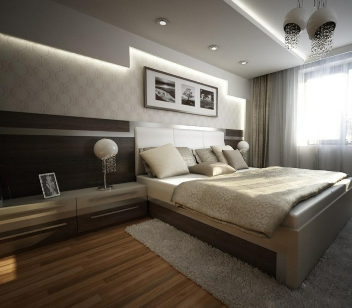 quartos modernos com design de paredes