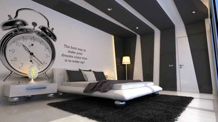 abstract-art-wall-design-alarm-clock-black-white
