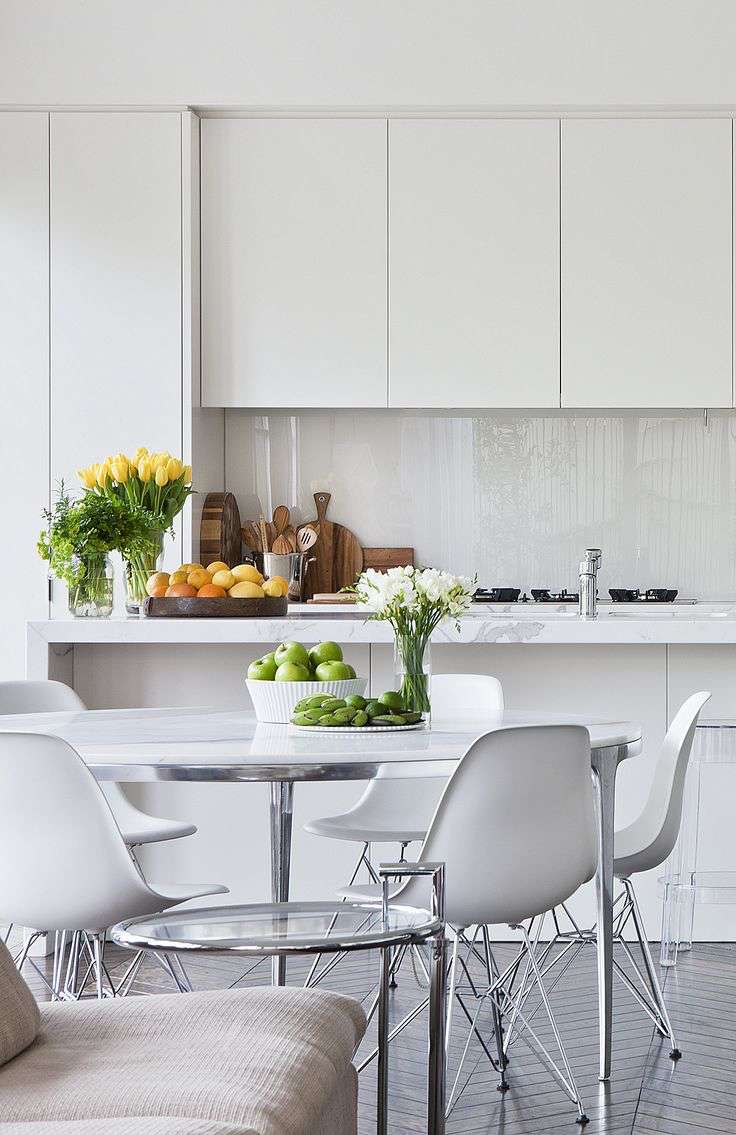 painéis de parede-cozinha-espelho de cozinha-moderno-minimalista-alto brilho-sem puxador