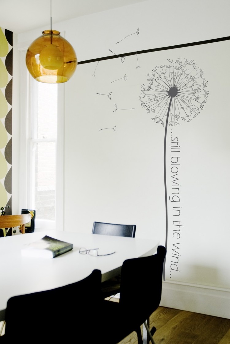 wall-decal-dandelion-decoration-modern-dining-room