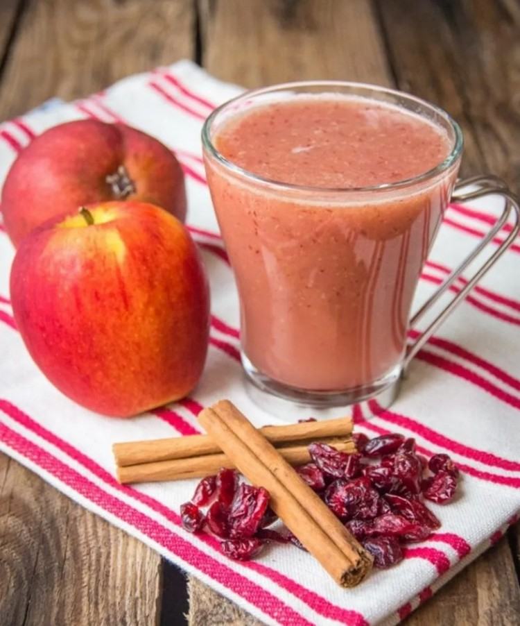 Receita de suco de cranberry e maçã para o outono