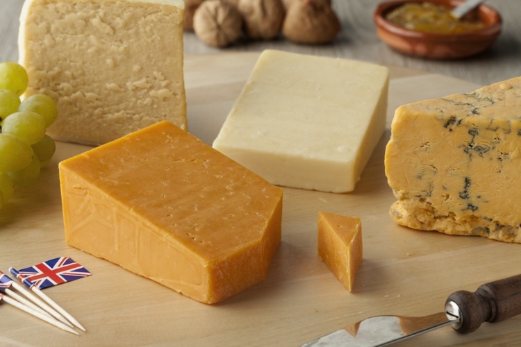 Origem do queijo cheddar da Grã-Bretanha