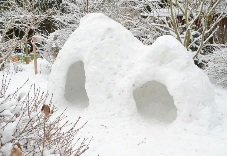 Iglu duplo para o jardim - designs improvisados ​​para o jardim