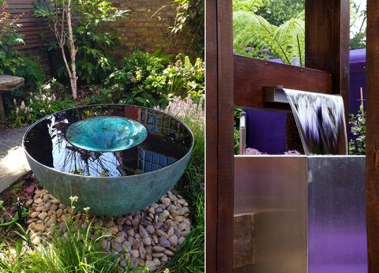 Recursos aquáticos-jardim-fonte-moderno-minimalista