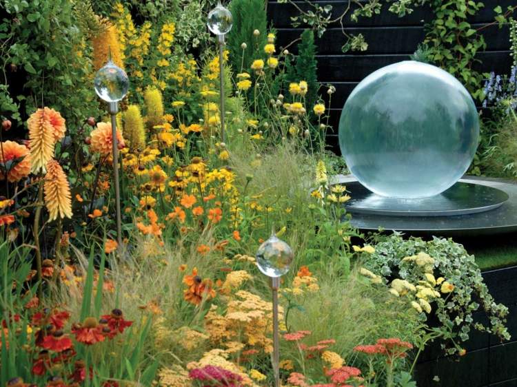 Jogos de água ideias para jardim plantar bola de vidro