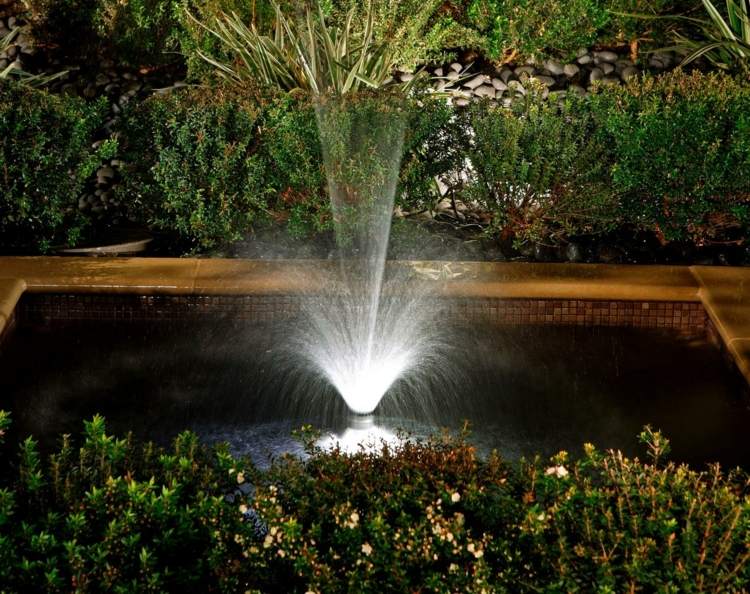 Recursos aquáticos-jardim-fonte-iluminação moderna