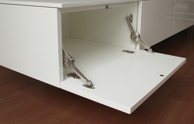 Gavetas de console em PVC branco