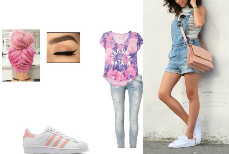 branco-tênis-combinações-mulheres-adidas-rosa-jeans-shorts