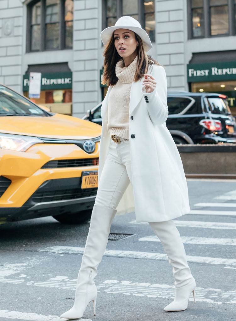 ideias de roupas brancas para tendências de calçados de inverno outono de 2020