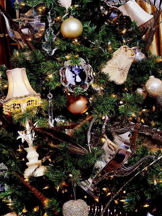 Árvore de Natal-decorar-cristais-enfeites espelhados