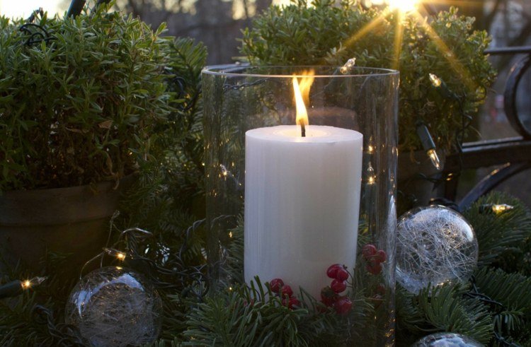 decoração de natal na varanda inverno-lanterna-lanterna-ideia-vela-romântico-natal