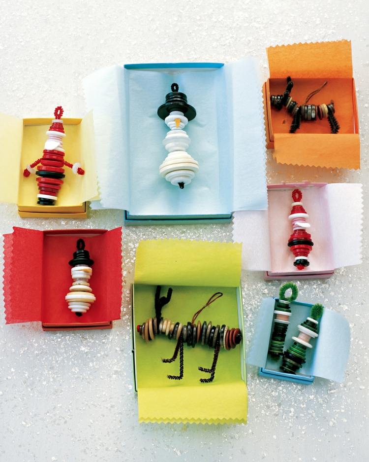 christmas-decoration-tinker-buttons-ideas-snowman-reindeer-papai noel