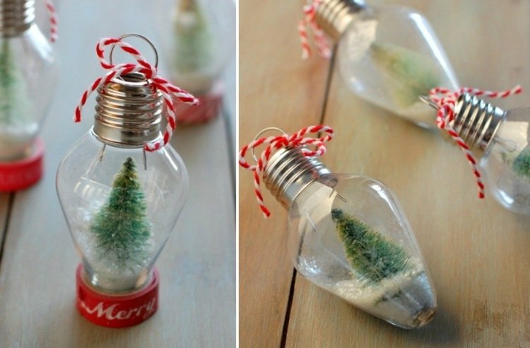 Christmas-decorações-tinker-snowglobe-lightbulbs-stimulation-fir-artificial snow