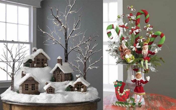 Casa de Natal feita de madeira, decorações de Natal coloridas, quarto infantil