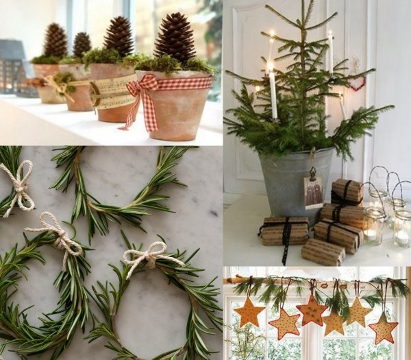 Decorações de Natal ideias faça você mesmo ramos de abeto cones invernais