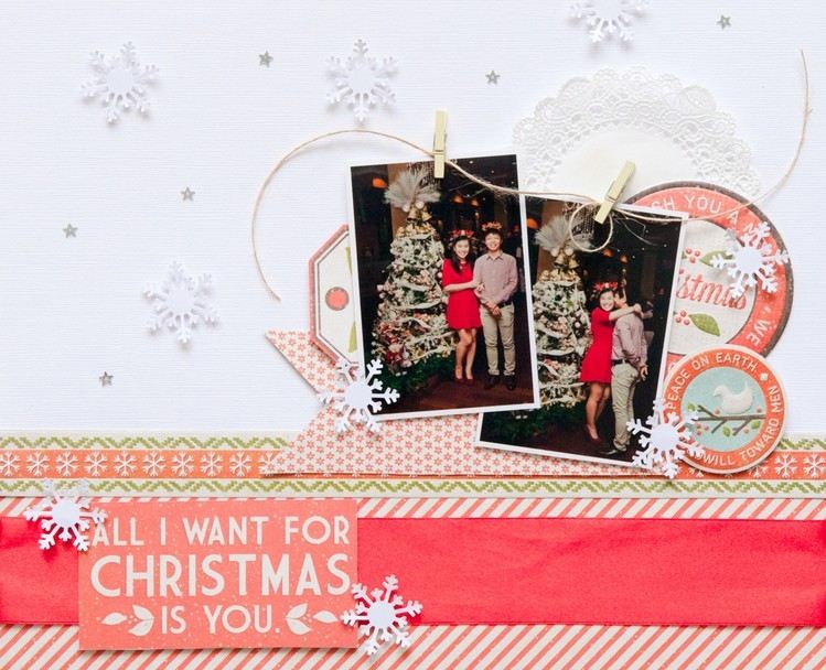 Cartões de felicitações de Natal-cartões-fotos-casal-scrapbooking-papel de Natal