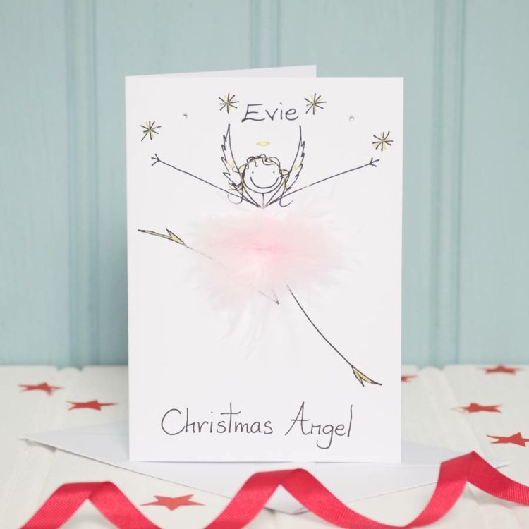 filigrana desenho estrelas de anjo lenço de papel cartão de natal