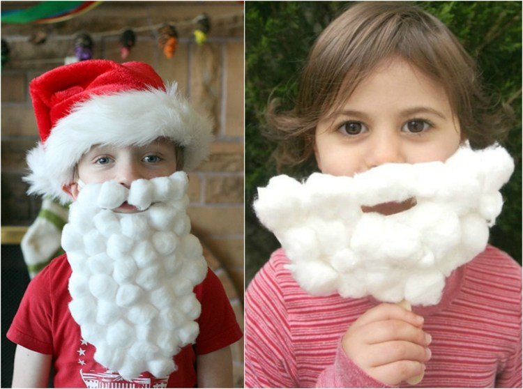barba máscara de papai noel roupa pasta de papel