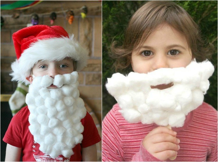 barba máscara de papai noel roupa pasta de papel