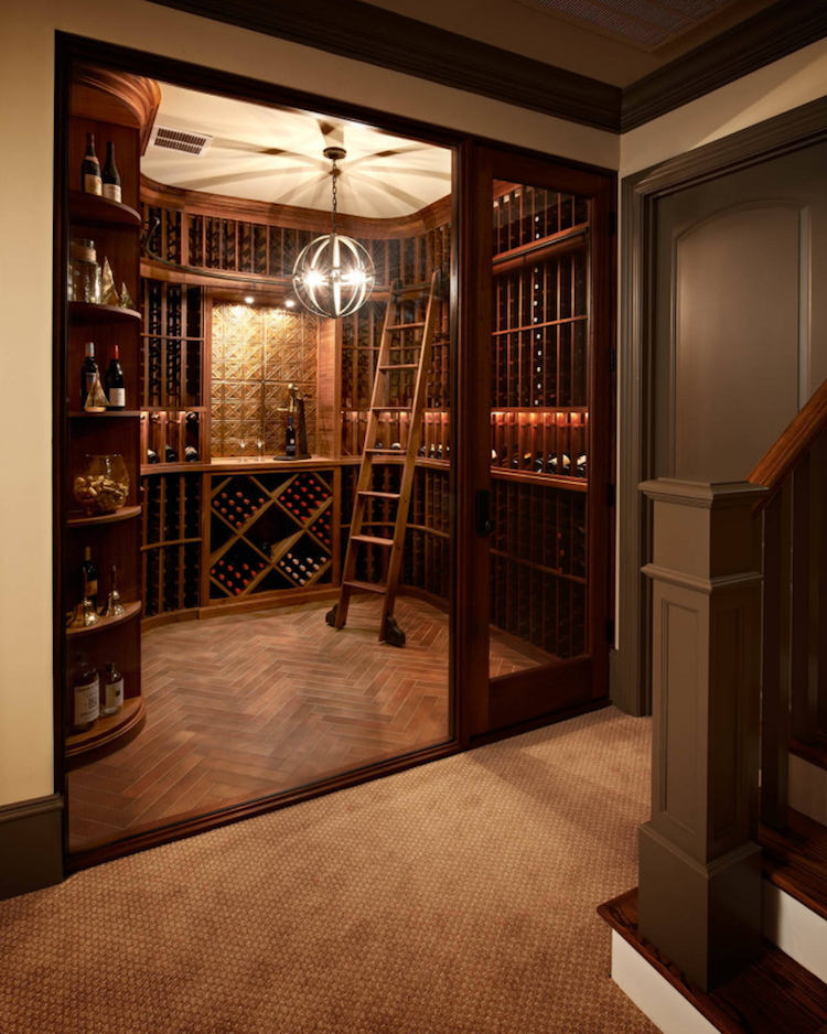 Construir uma adega - design moderno - adega de vinhos - altura da escada
