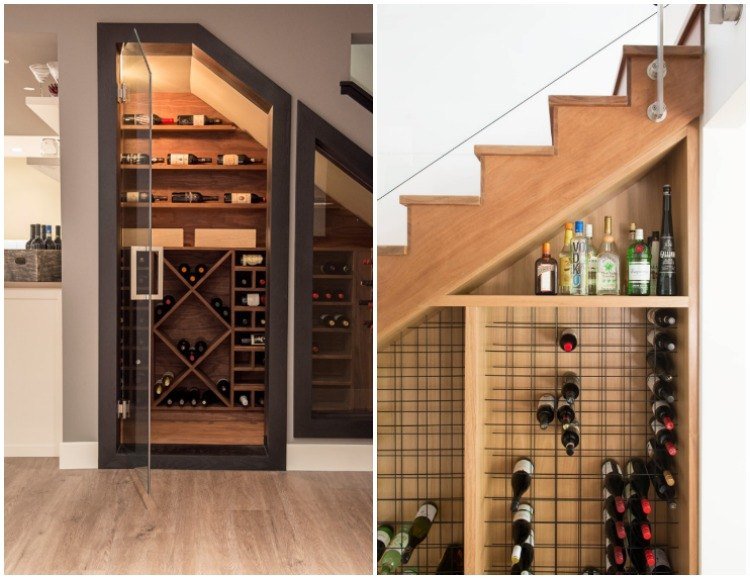 wine-cellar-building-modern-design-under-ladder-wine-racks