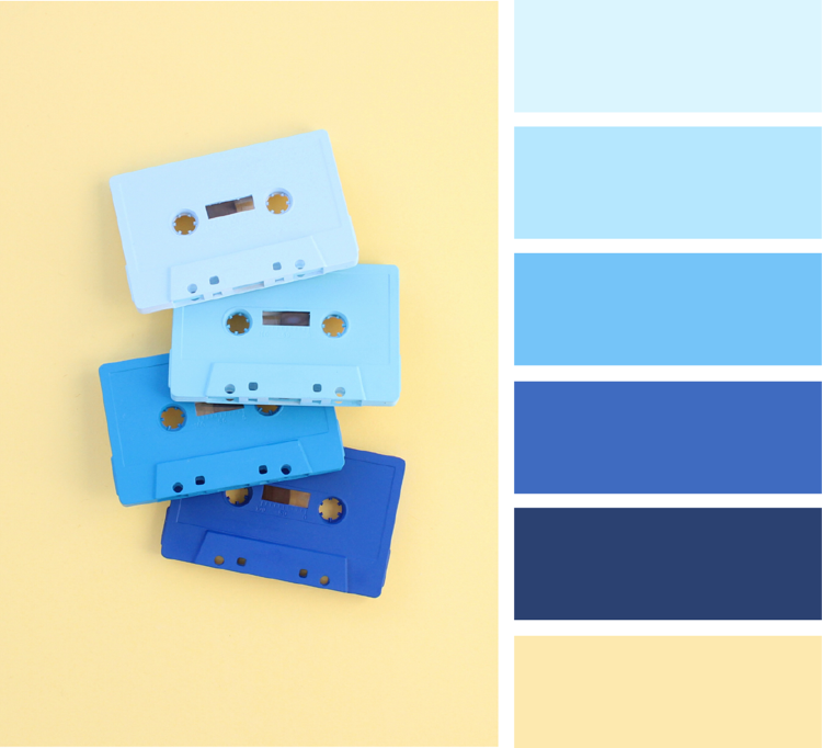 Azul e amarelo combinam paleta de cores