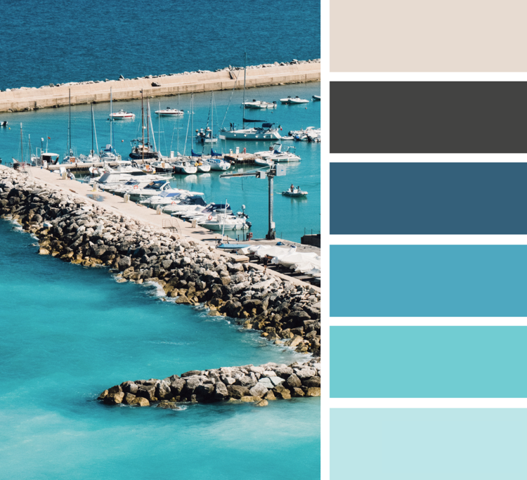 Combine diferentes tons de azul entre si
