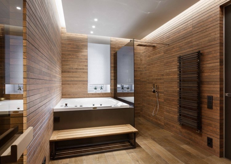 sauna e jacuzzi em casa de luxo