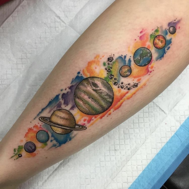 Espaço tatuagens antebraço significado tatuagem planetas