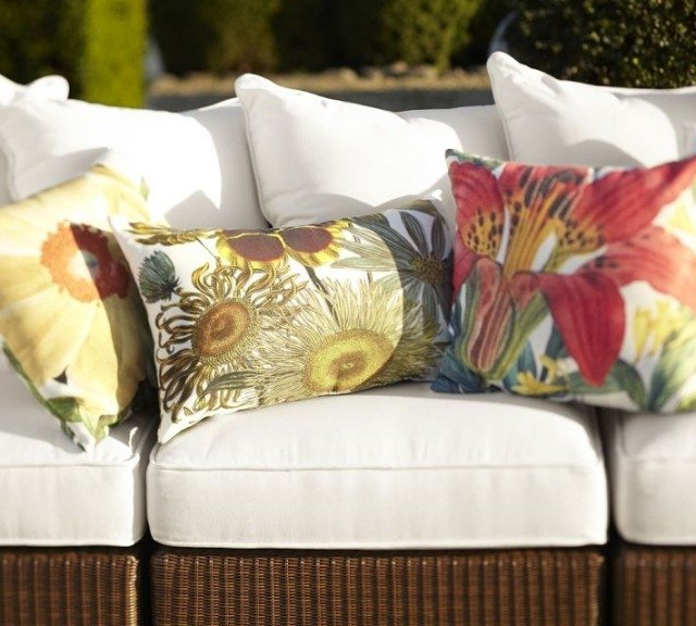 almofadas deco de vime sofá flores íris