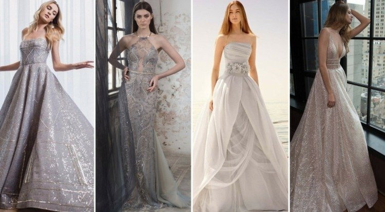 Ideias para vestidos de noiva sem mangas, alças e tiras