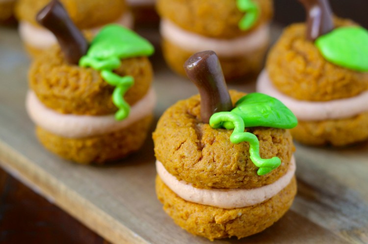 whoopies-faça-você-mesmo-decoração-abóbora-aparência-biscoitos