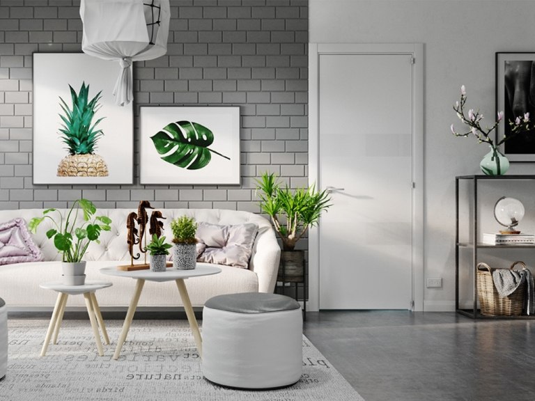 murais da sala de estar modernos motivos da natureza monstera folha de abacaxi